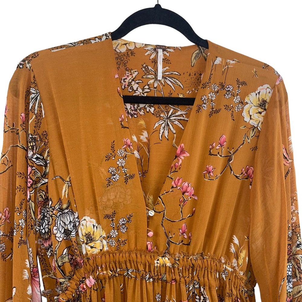 Free People Cherry Blossom Tiered Mini Dress Sz. XS - Picture 8 of 14